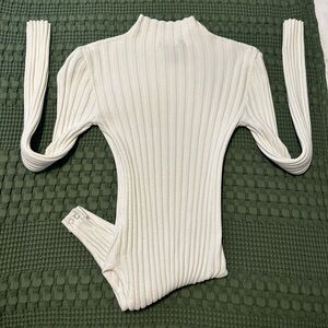 Cream turtle neck bodysuit